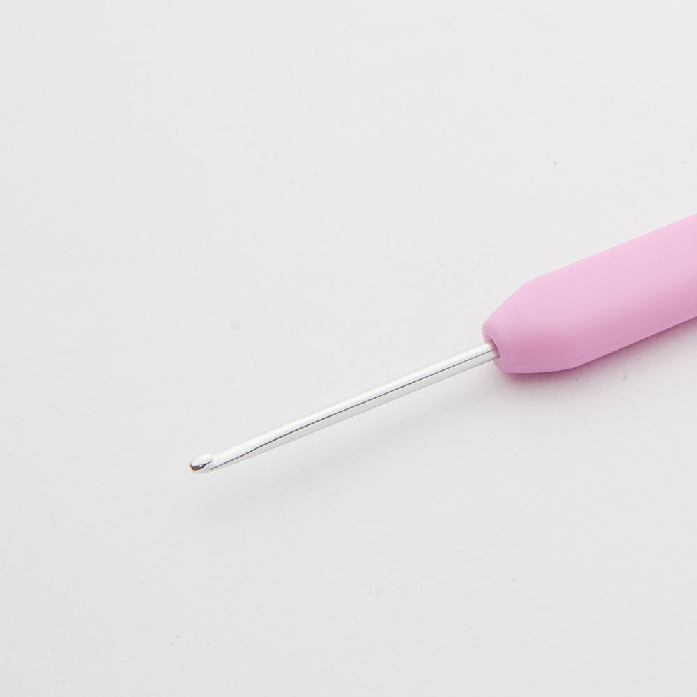 KnitPro Waves 2.25 mm Pink Soft Handle Wool Crochet Hook - 30932