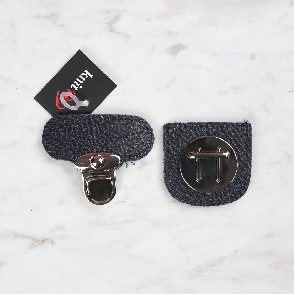 Knitme Stitched Lock 6x6 cm Blue BA-0067