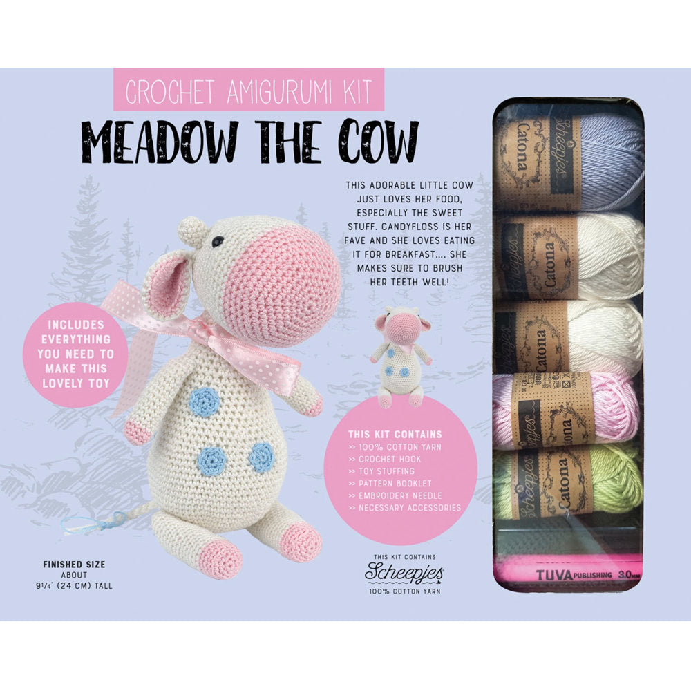 Tuva Crochet Amigurumi Kit, Meadow the Cow - CAK02