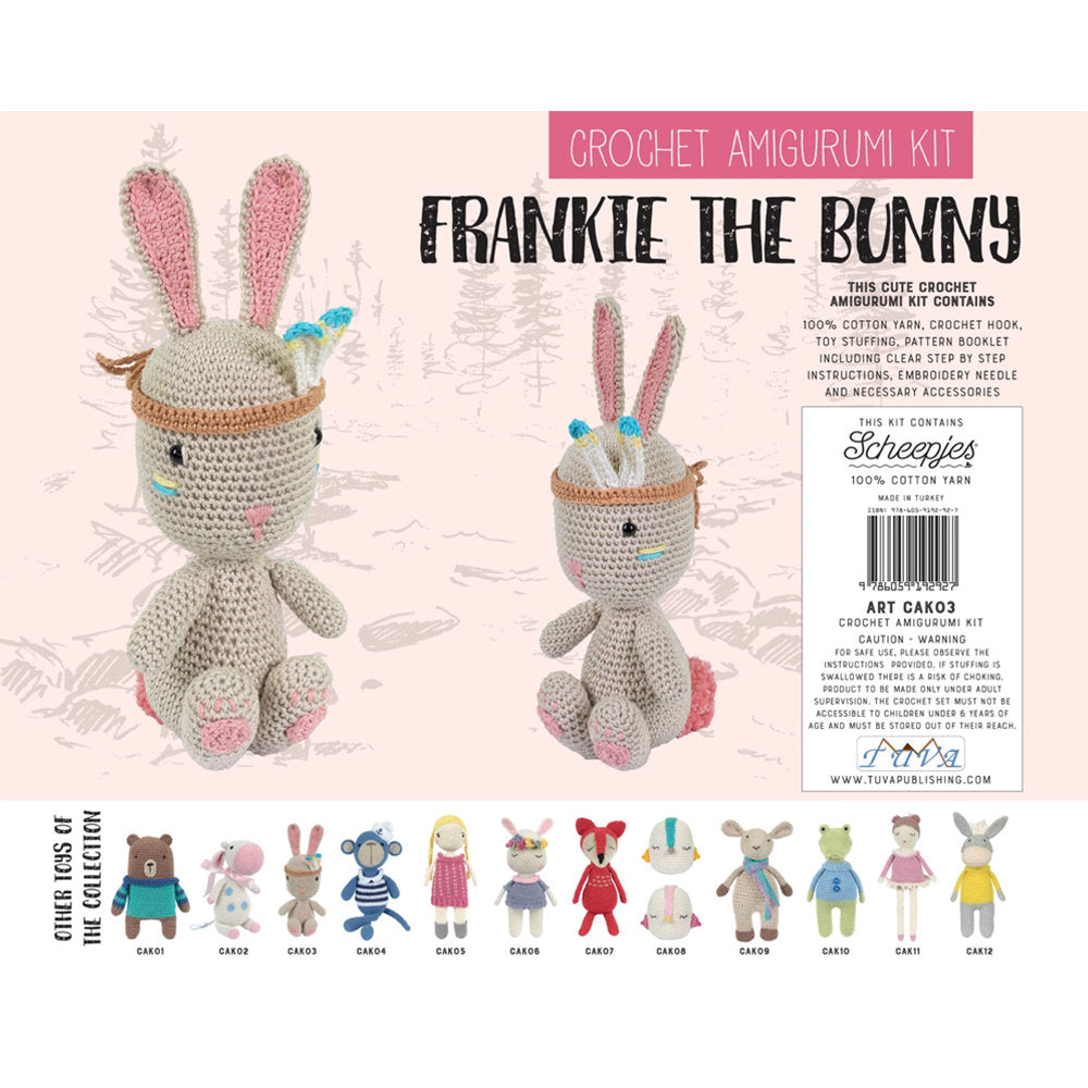 Tuva Crochet Amigurumi Kit, Frankie the Bunny - CAK03