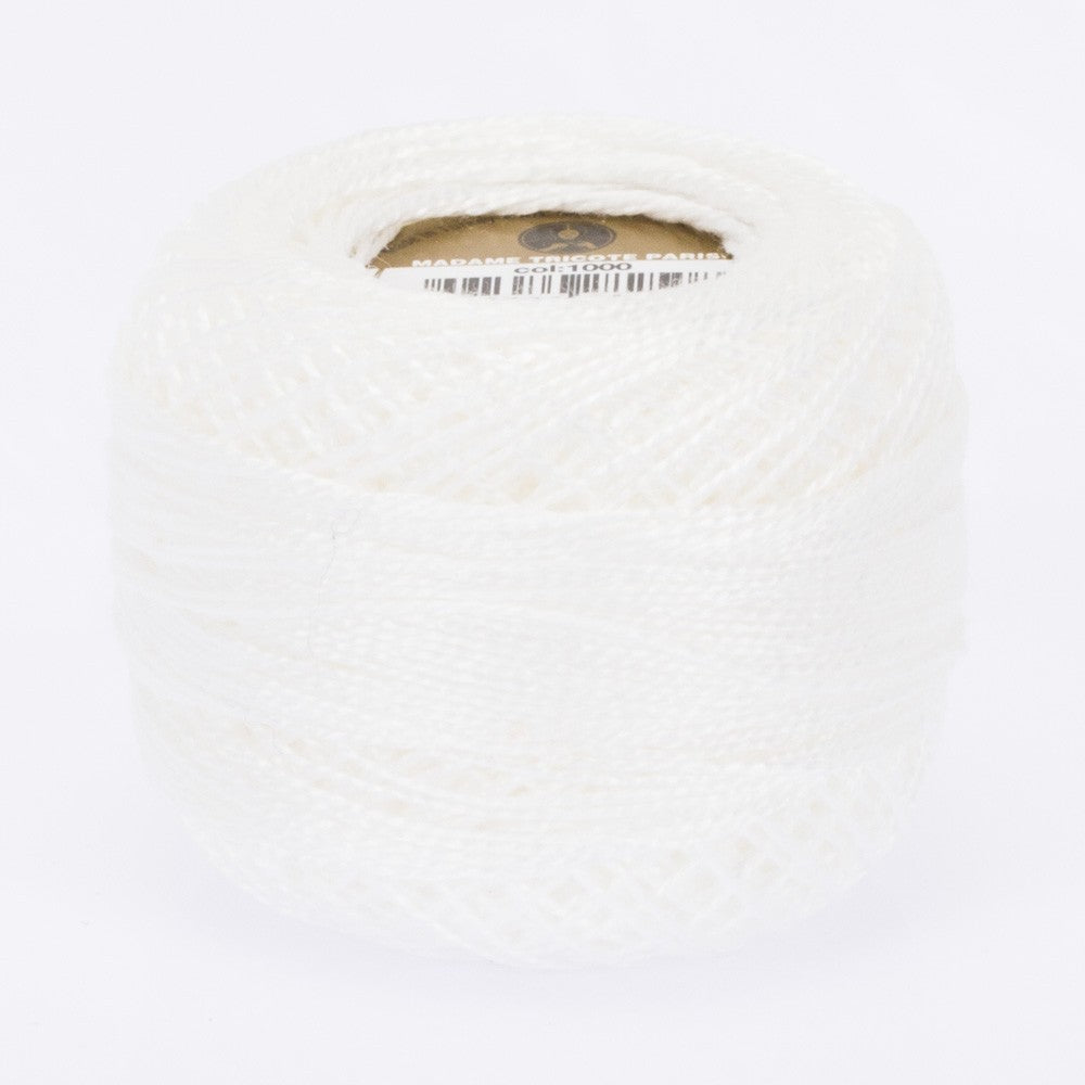 Madame Tricote Paris Koton Perle No:8 Embroidery Thread, White - White