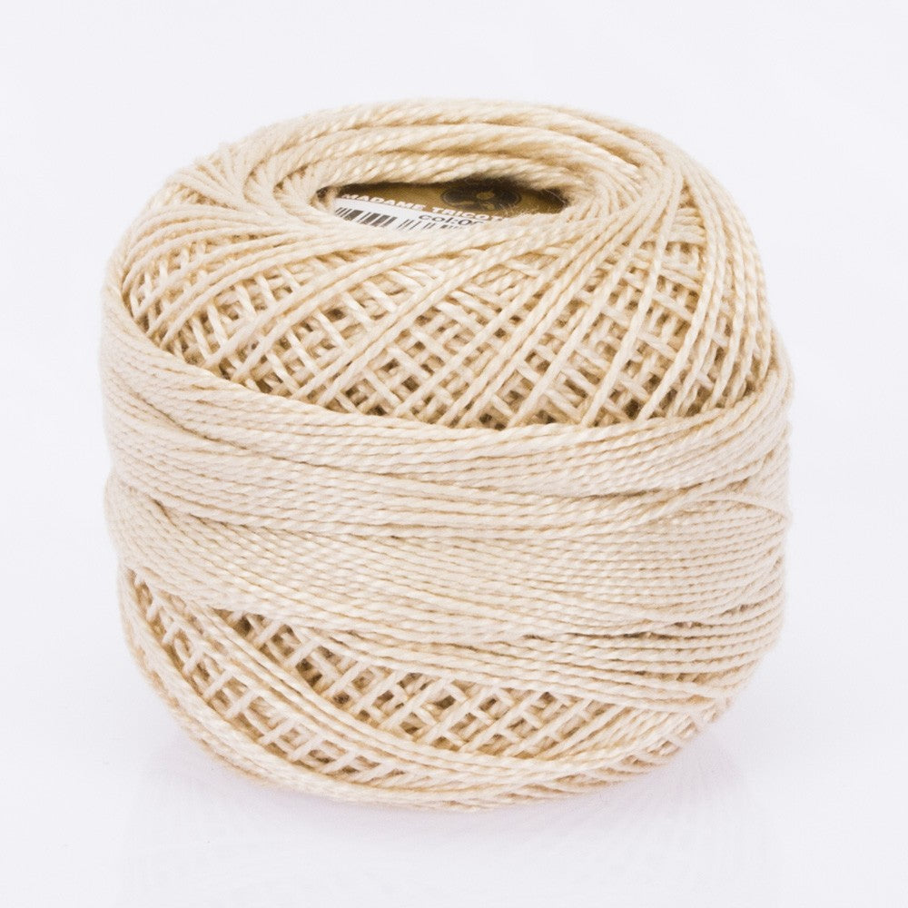 Madame Tricote Paris Koton Perle No:8 Embroidery Thread, Cream - Cream