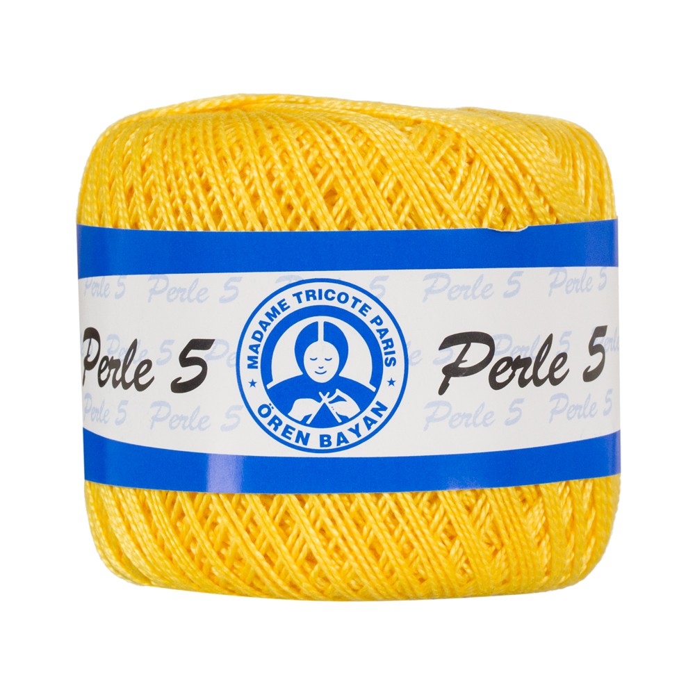 Madame Tricote Paris Perle No: 5 Lace Thread, Yellow - 06347