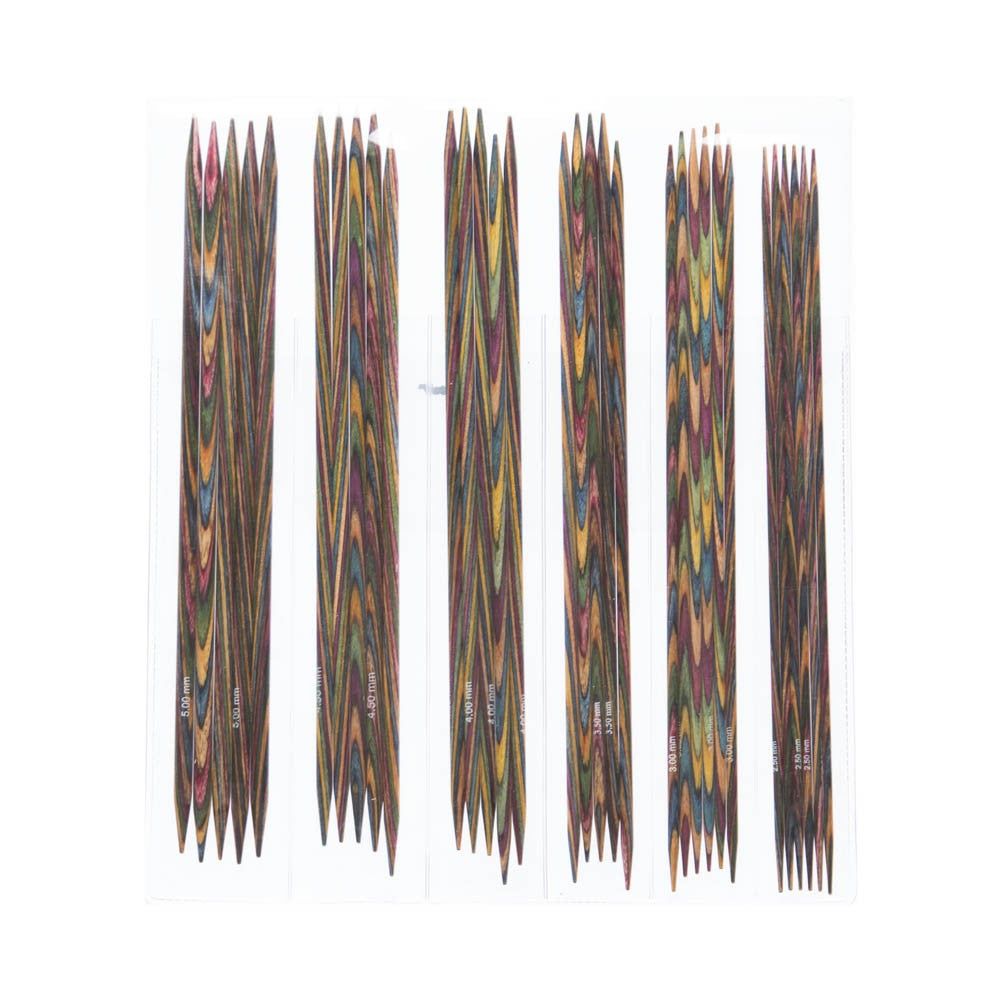 KnitPro Symfonie 20 cm Wood Double Pointed Sock Needle Set  - 20631