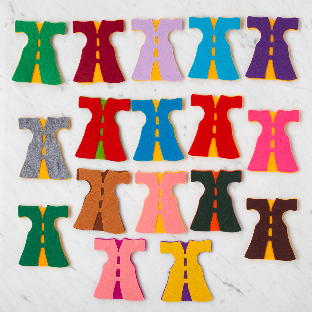 Loren 10 Packs Die Cut Felt Set -  Kaftan/Caftan  Dress
