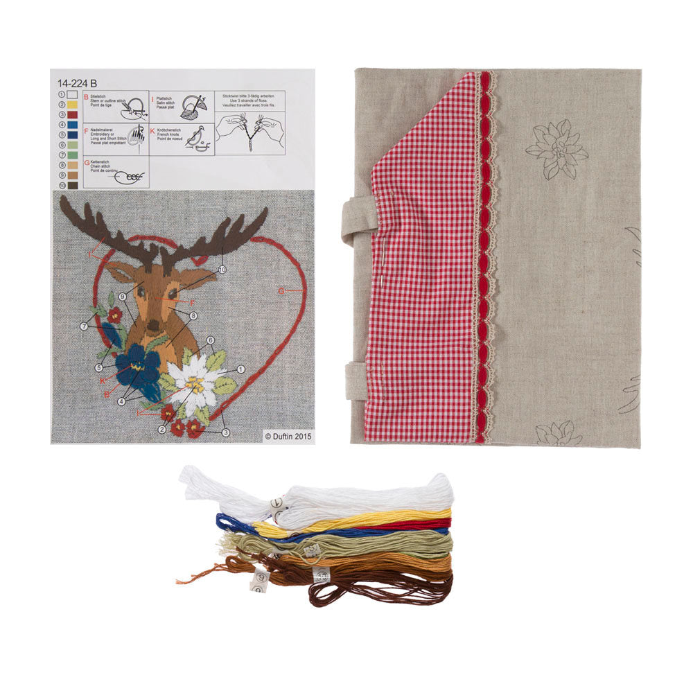 Duftin 35x45 cm Linen Bag Cross Stitch Kit, Deer - 14224B