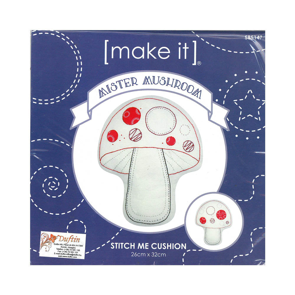 Make it 26x32 cm Cushion Embroidery Kit, Mushroom - 585147