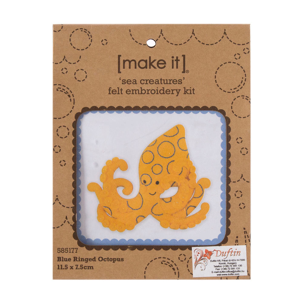 Make it 11.5x7.5 cm Felt Kit, Octopus - 585177