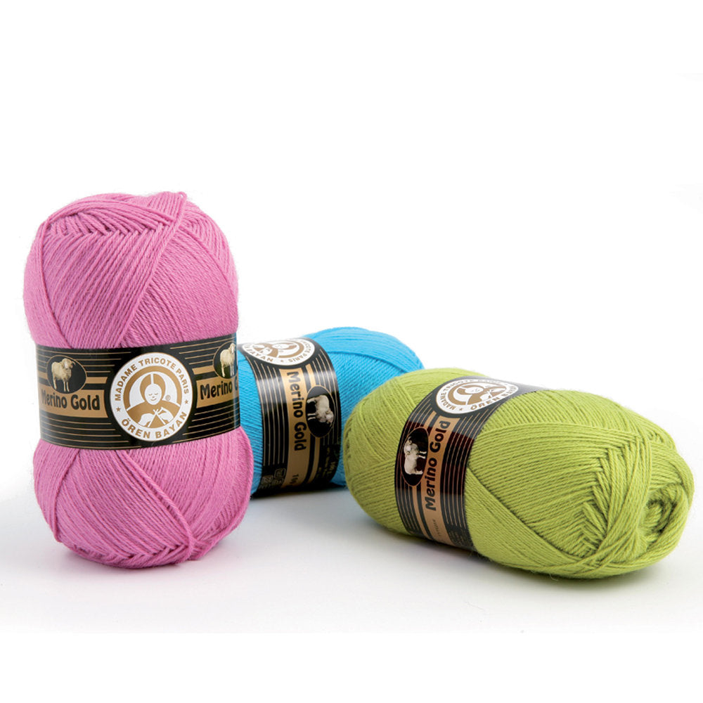 Madame Tricote Paris Merino Gold Knitting Yarn, Grey - 7-1778