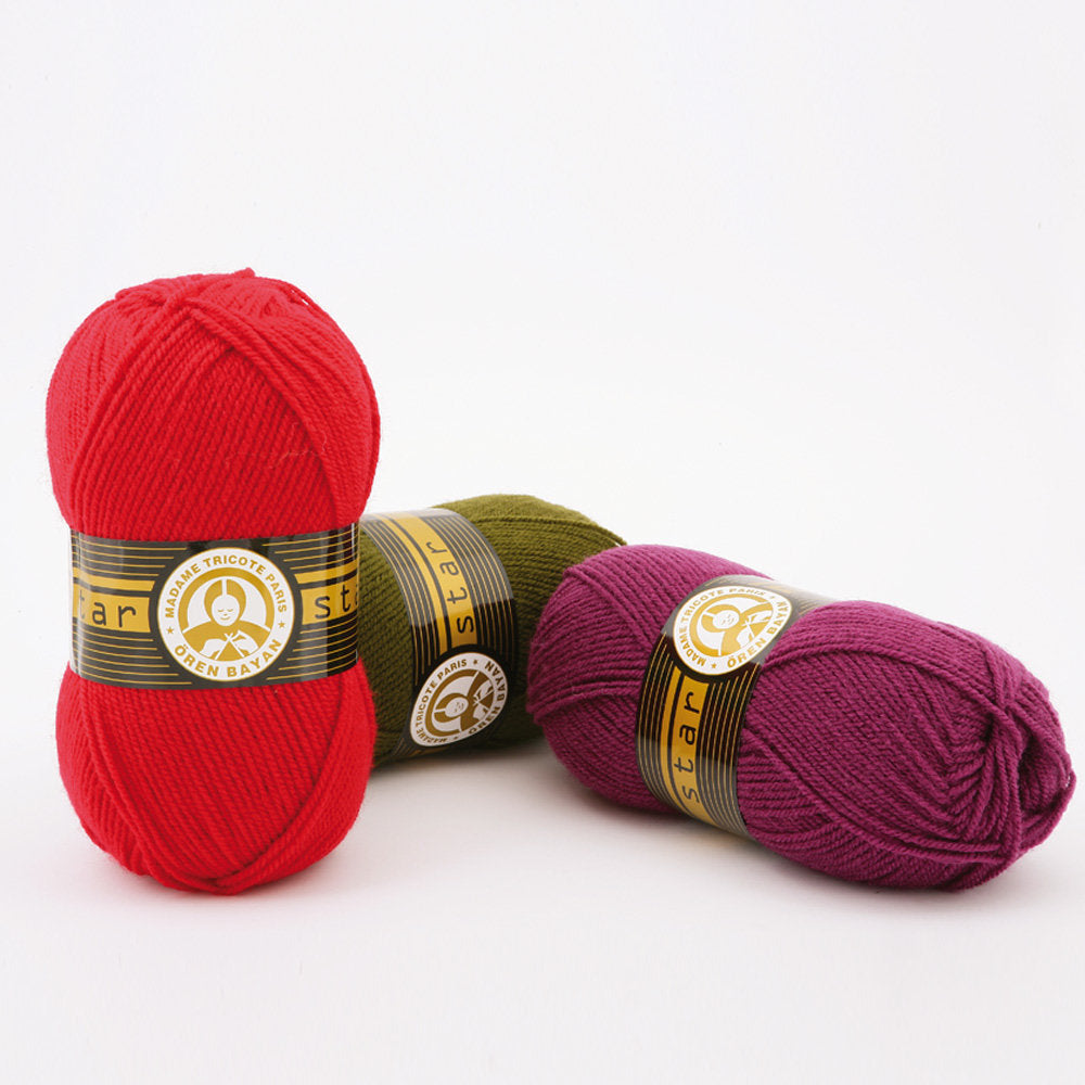Madame Tricote Paris Star Knitting Yarn, Pink - 2-1754