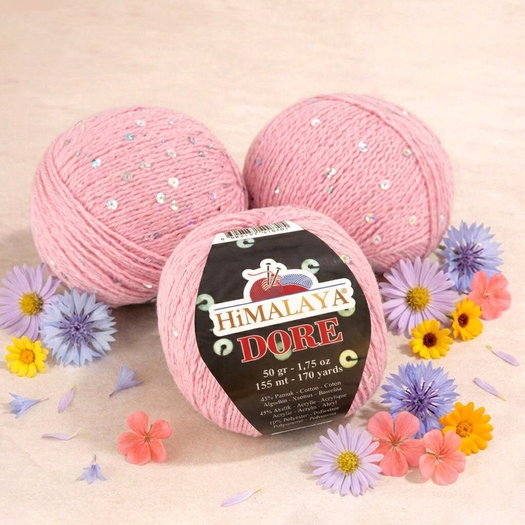 Himalaya Dore Sequined Hand Knitting Yarn, Gray - 61421