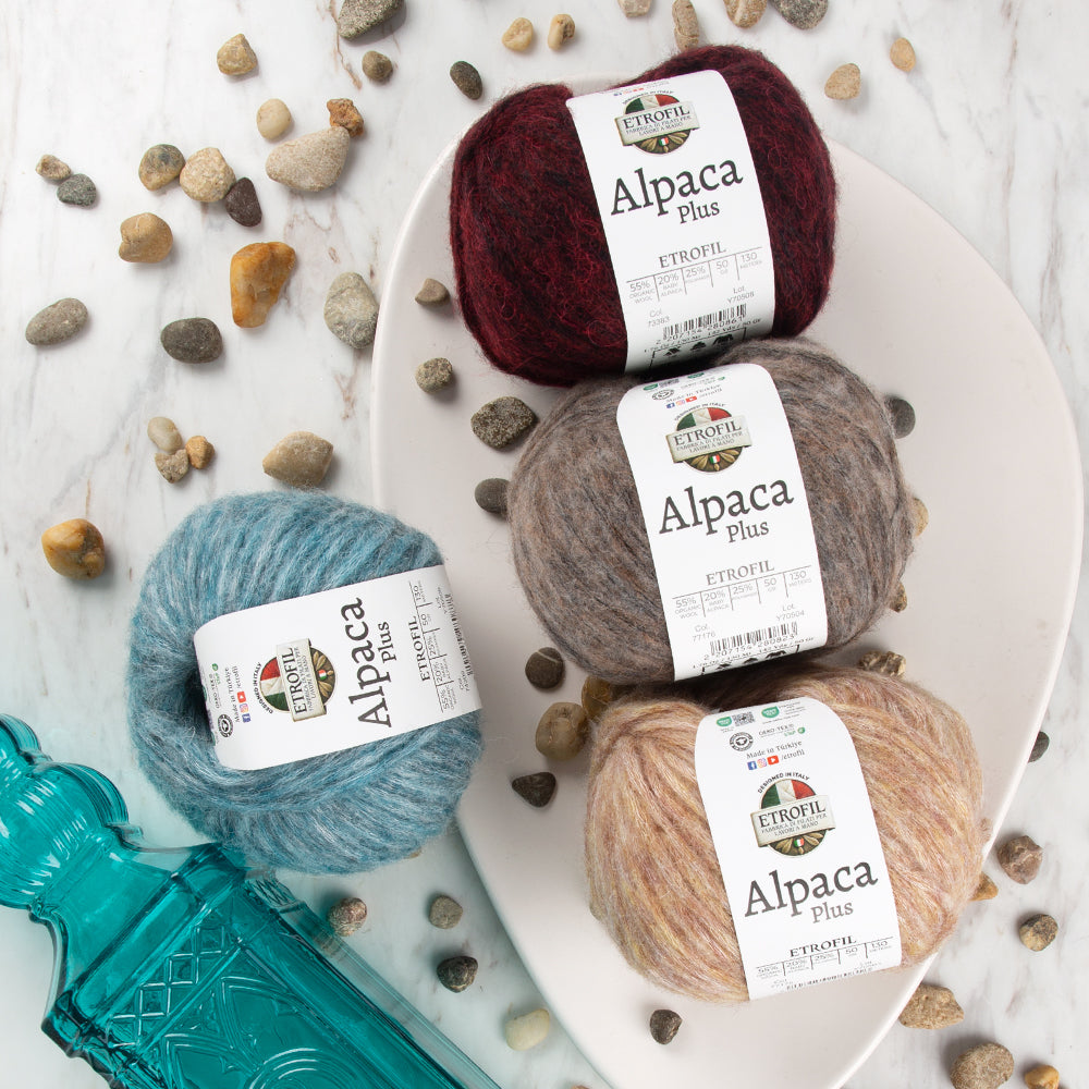 Etrofil Alpaca Plus Hand Knitting Yarn, Blue- 75373