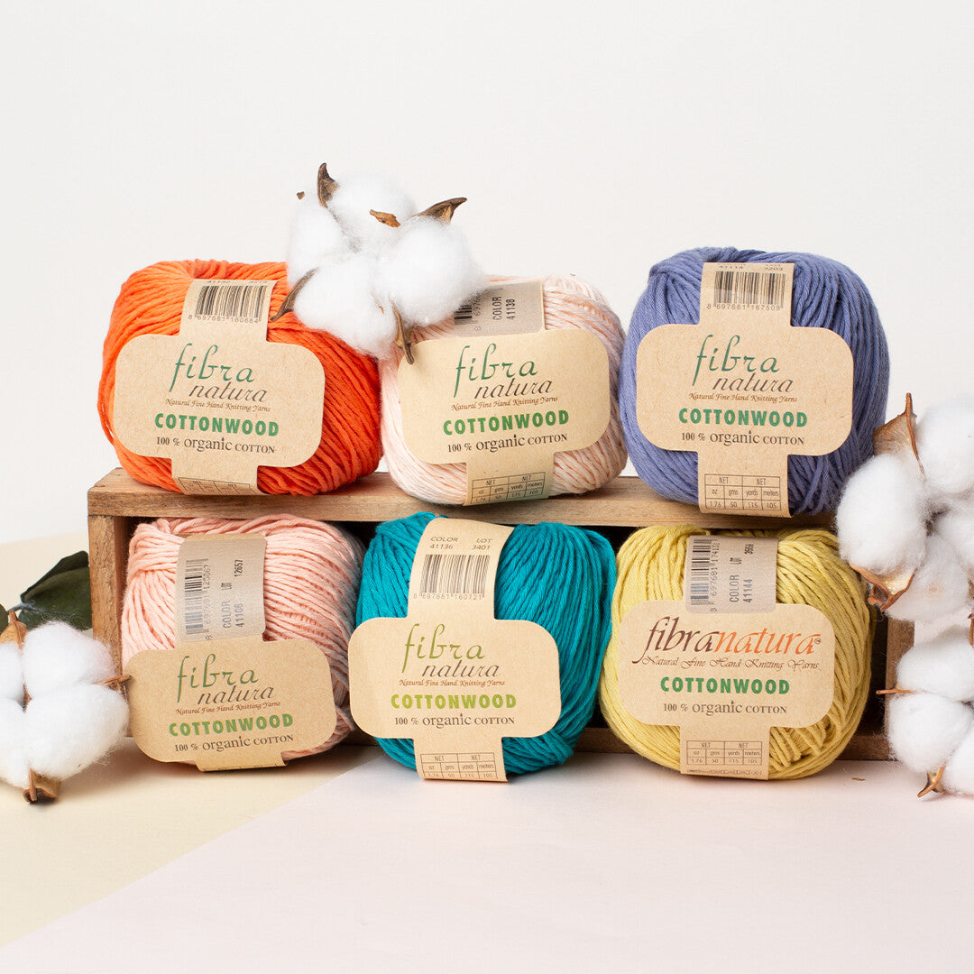 Fibra Natura Cottonwood Knitting Yarn, Blue - 41113