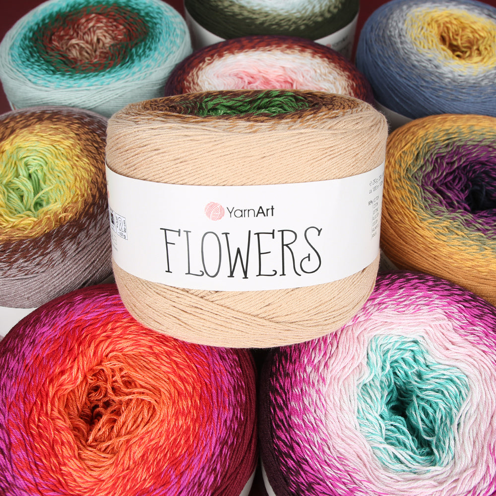 YarnArt Flowers Cotton Gradient Yarn - 309