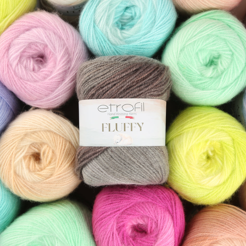 Etrofil Fluffy Hand Knitting Yarn, Pink - SE1055