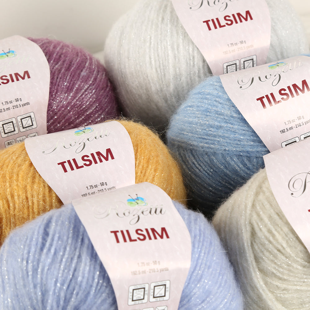 Rozetti Tılsım Glittery Hand Knitting Yarn Grey - 362-14
