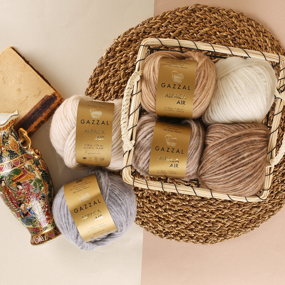 Gazzal Alpaca Air Knitting Yarn , Cream - C:70
