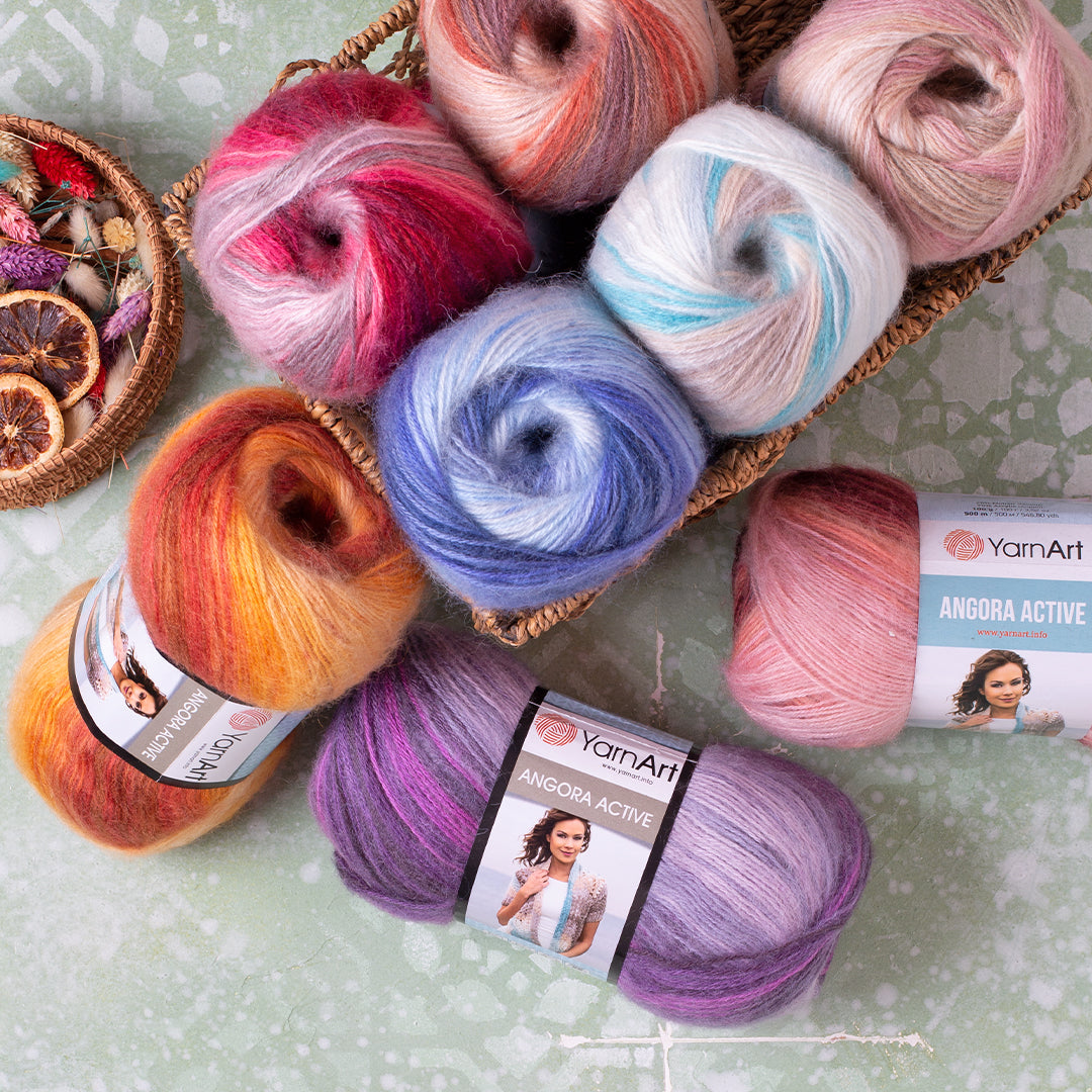 YarnArt Angora Active Knitting Yarn, Variegated - 856