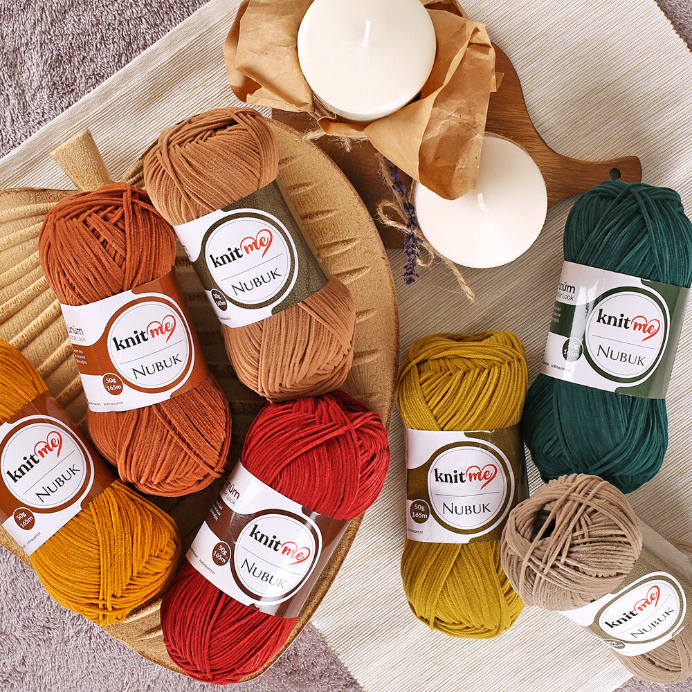 Knit Me Nubuk Knitting Yarn, Brown - 6379