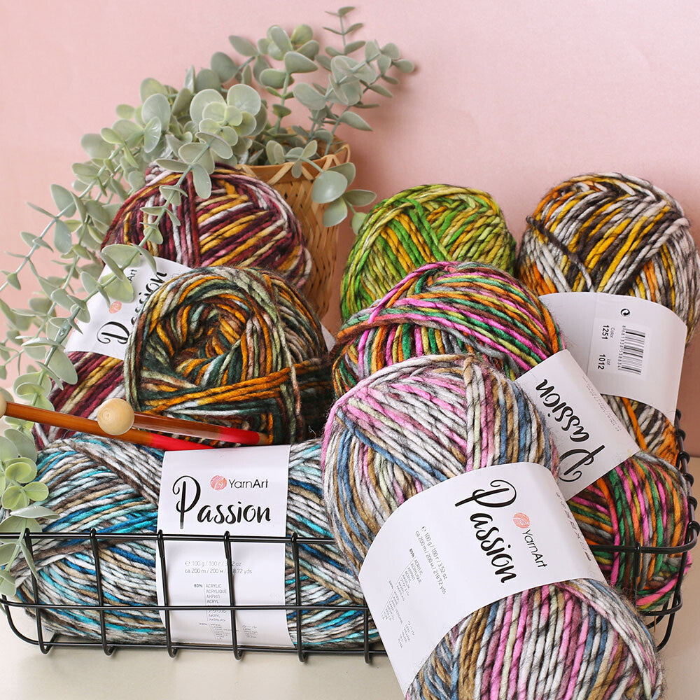 Yarnart Passion Knitting Yarn - Variegated- 1246