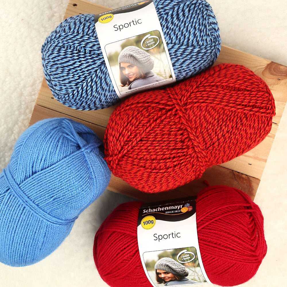 Schachenmayr Sportic Knitting Yarn, Dark Red - 08309