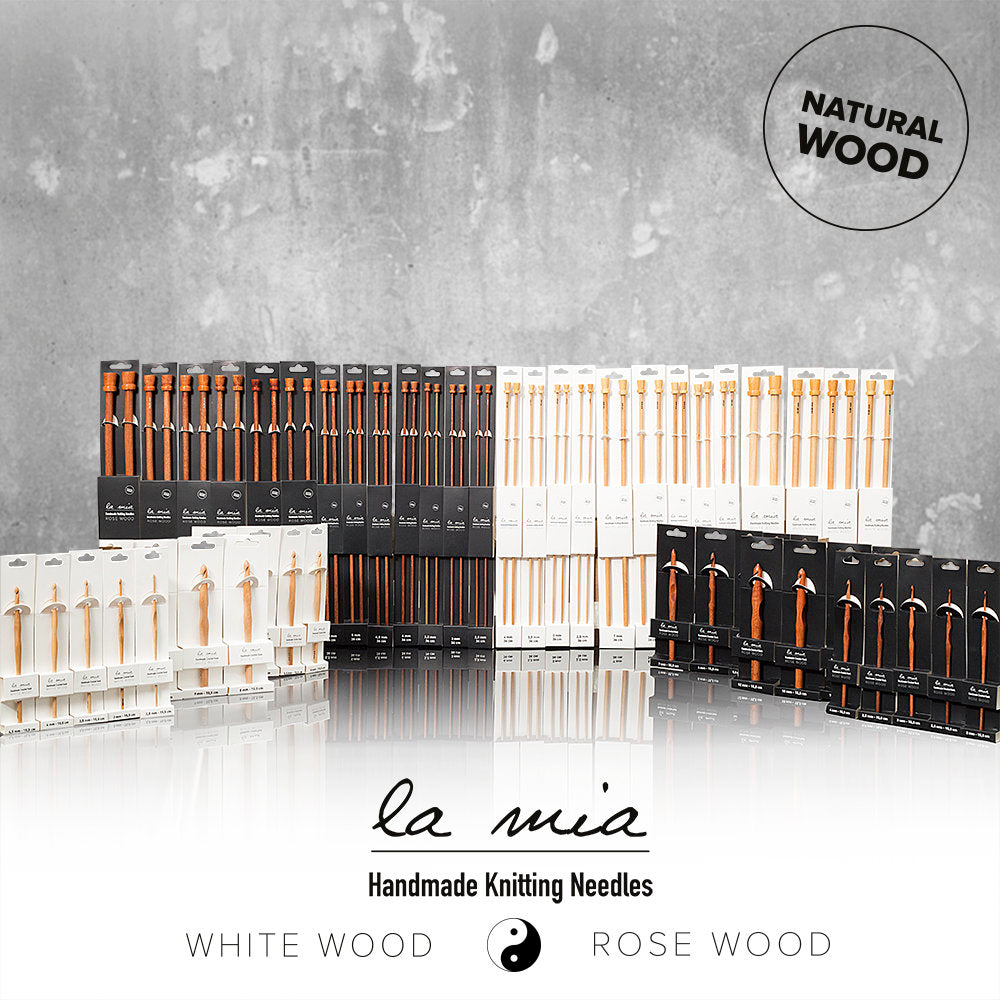 La Mia Whitewood 8 mm 15.5 cm Wooden Crochet Hook