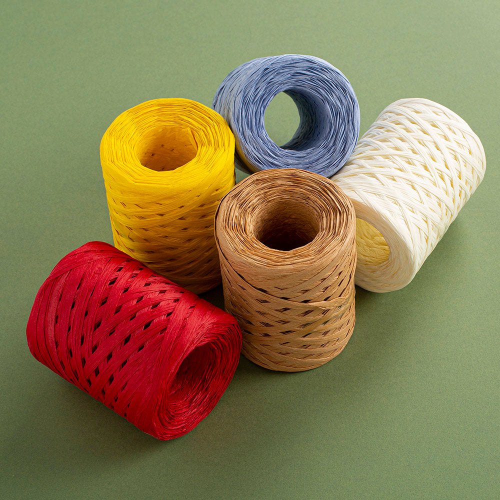 Loren Natural Raffia Paper Yarn, Gold