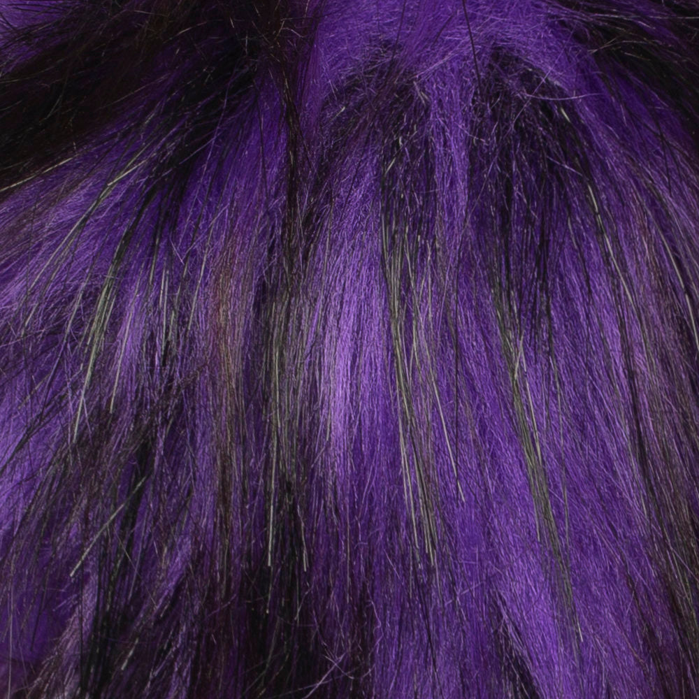 Loren Faux Fur Pom Pom, Multi Purple