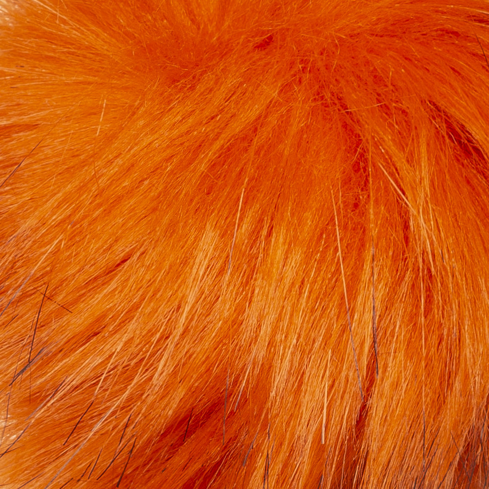 Loren Faux Fur Pom Pom, Orange