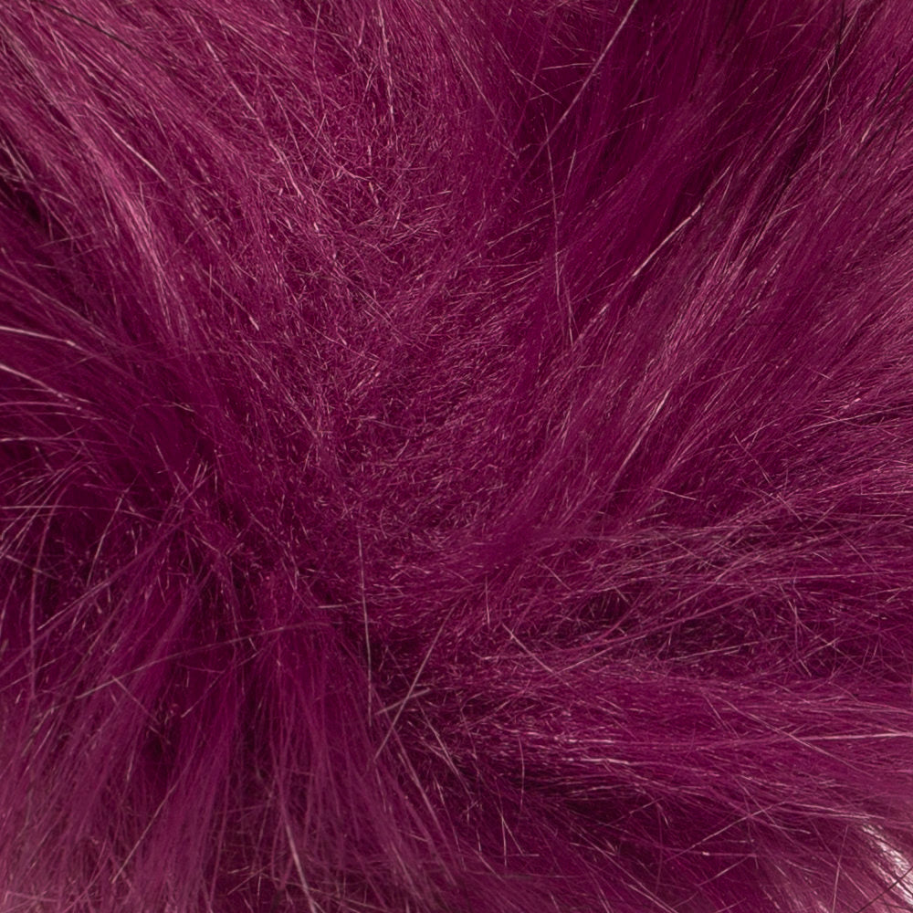 Loren Faux Fur Pom Pom, Purple