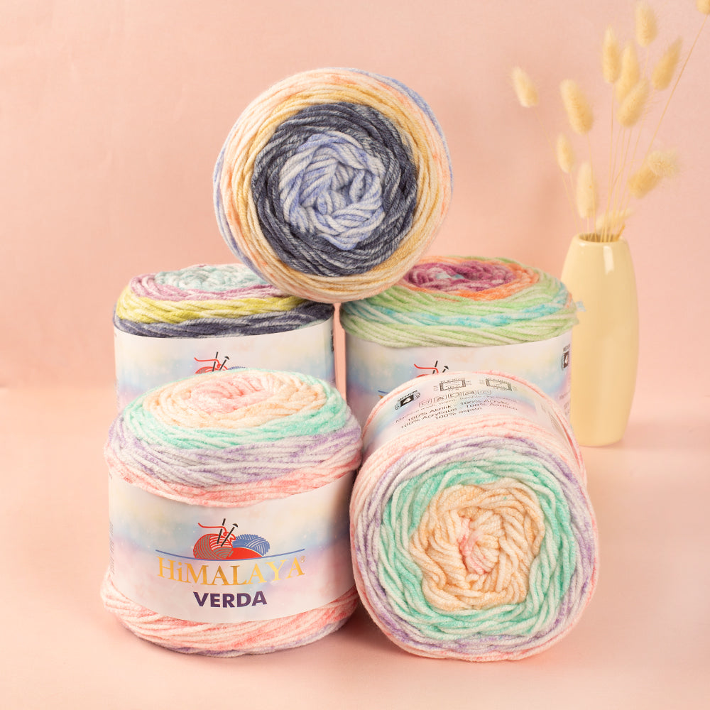 Himalaya Verda Knitting Yarn , Variegated  - 1048 - 10