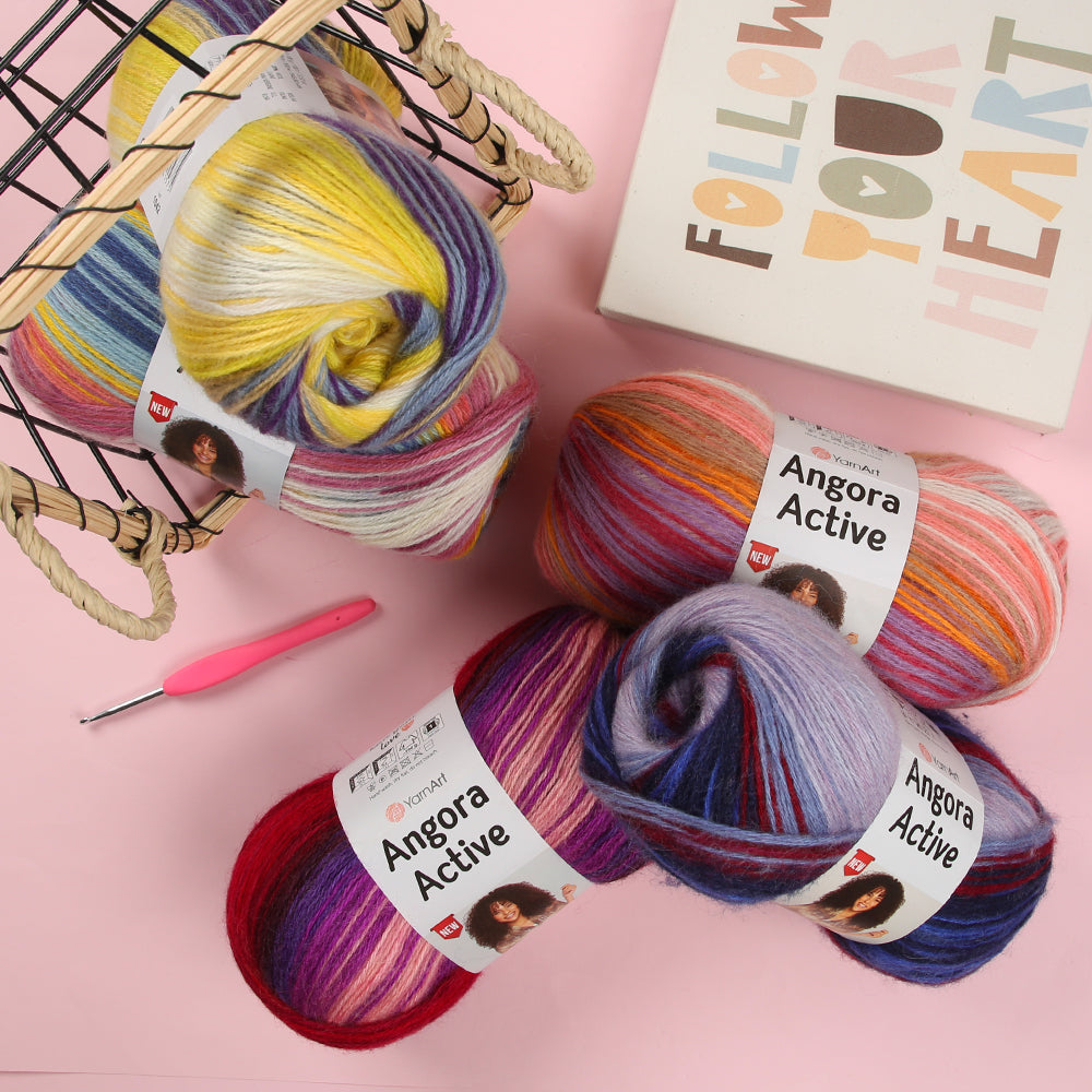 YarnArt Angora Active Knitting Yarn, Variegated - 856