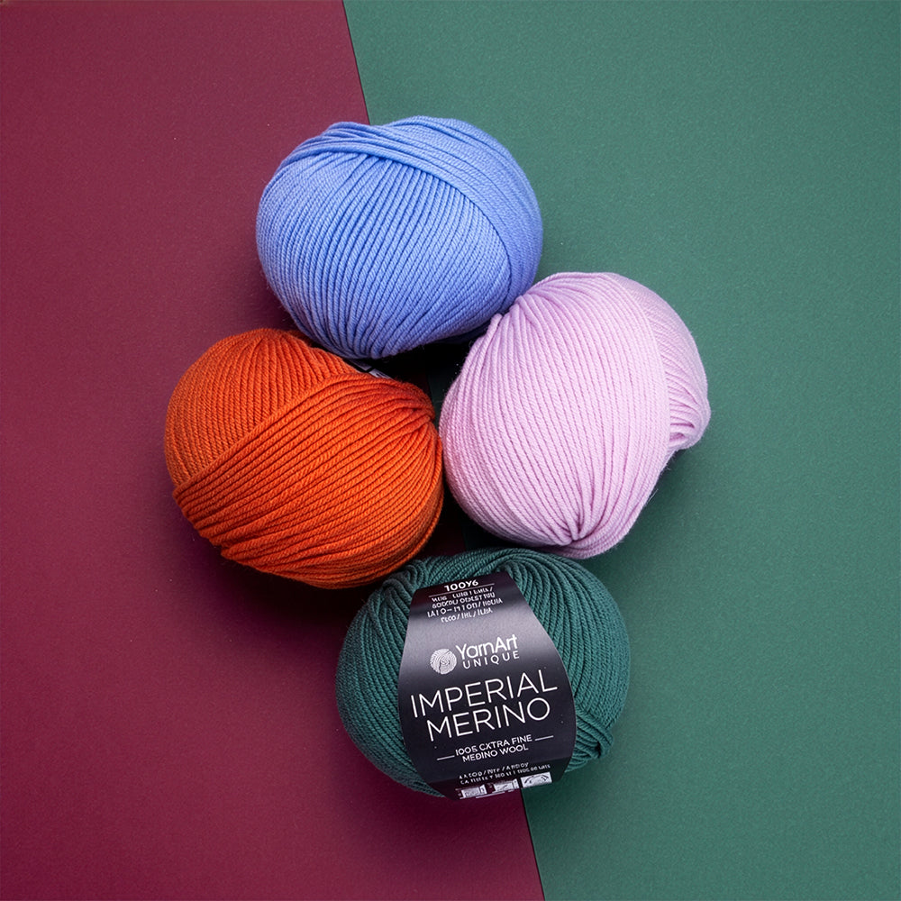 YarnArt IMPERIAL MERINO Knitting Yarn ,Purple 3322